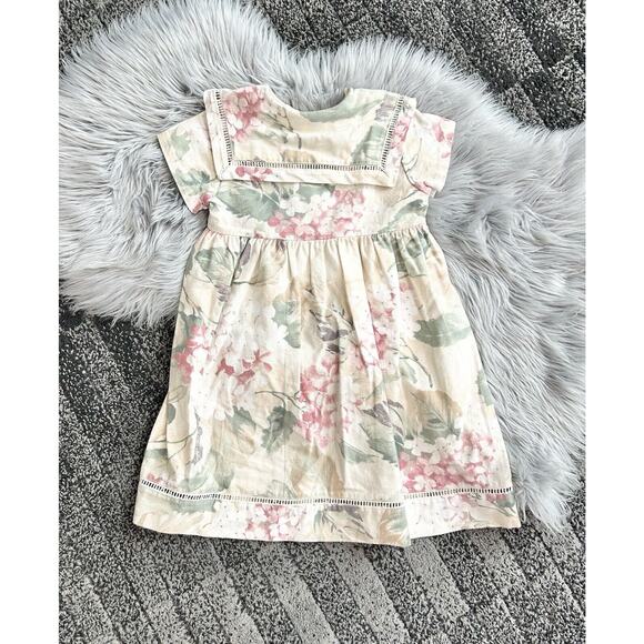 Vintage Girls NY Bonnie Jean Floral Dress Size 6X Garden‎ Floral Prairie USA - Picture 3 of 4